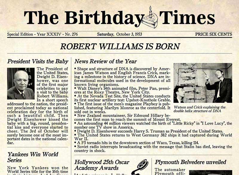 The Birthday Times - United States